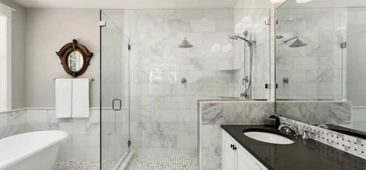 bathroom shower door installation in West Little River