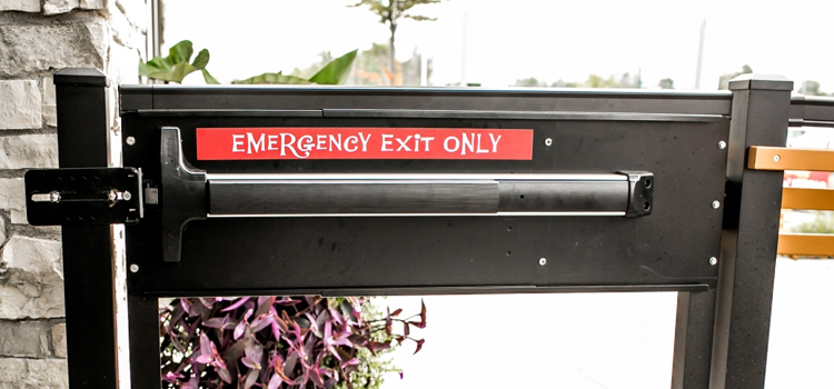 emergency push bar installation in West Little River